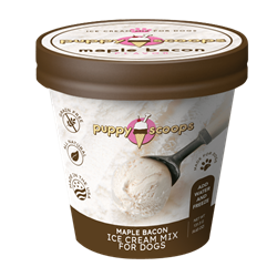 Puppy Scoops Ice Cream Mix - Maple Bacon, Pint Size, 4.65 oz Ice Cream for dog, DIY treats for dogs, Puppy Scoops, Maple Bacon Ice Cream for Dogs, Homemade Ice Cream for dogs, Healthy treats for dogs, Carob Puppy Scoops, Puppy Scoops, Real Ice for Dogs, healthy ice cream for dogs, frozen treats for dogs, dog treats, homemade treats for dogs, fun treats to make for your dog, 