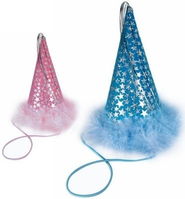 DISCONTINUED Charming Party Hats - Pink or Blue - ACCHATPS-M73