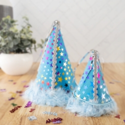 DISCONTINUED Charming Party Hats - Pink or Blue - ACCHATPS-M73
