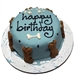 Classic Personalized Dog Birthday Cake - CPBC