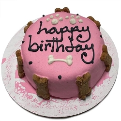 Classic Personalized Dog Birthday Cake - CPBC