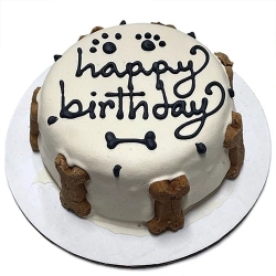 Classic Personalized Dog Birthday Cake - CPBC