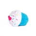 Cupcake Plush Toy with Squeaker - Purple or Blue - CUPCAKETOYB-EX3
