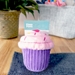Cupcake Plush Toy with Squeaker - Purple or Blue - CUPCAKETOYB-EX3