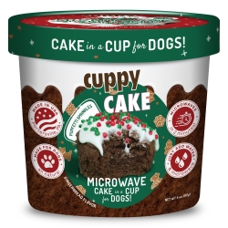 Cuppy Cake - Microwave Cake in A Cup for Dogs - Gingerbread Flavor with Christmas Pupfetti Sprinkles Puppy Cake, cake mix for dogs with frosting, microwave dog cake, cake in a cup, Give your dog a birthday cake, Free shipping on orders over $25, carob flavor, banana flavor and wheat-free peanut butter. birthday cakes for dogs, birthday cake for dogs, dog birthday, dog birthday cakes, dogs birthday cake,  dog birthday cake recipe, dog recipes, dog treat recipes, pet food, cake for dogs, dog cakes, dog cakes for dogs, dog cake mix, doggie birthday cake, homemade dog treats, homemade dog 