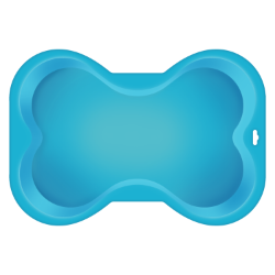 Dog Bone Shaped Silicone Cake Pan - Blue 