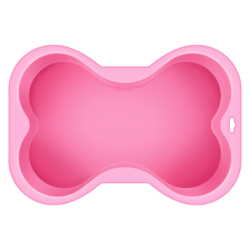 Dog Bone Shaped Silicone Cake Pan - Pink 