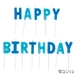 Happy Birthday Letter Candles - Blue, Gold or Pink - HBDCNDLEB-NMJ