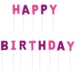 Happy Birthday Letter Candles - Blue, Gold or Pink - HBDCNDLEG-L6B