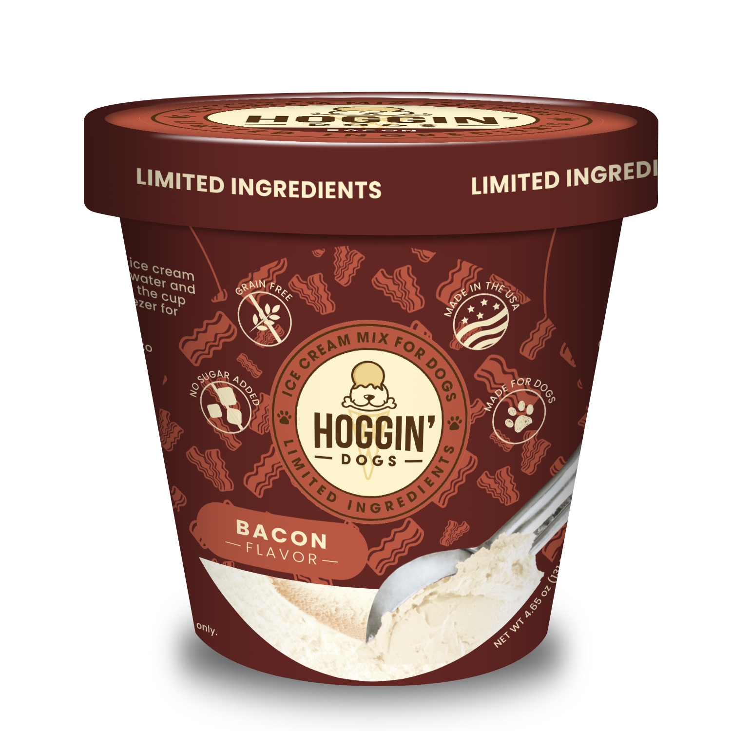 Hoggin Dogs Ice Cream Mix - Bacon, Pint Size, 4.65 oz 