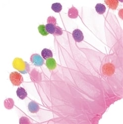 Multi Pom Party Collar - Pink and Purple - ACCPCMPX-ZD2