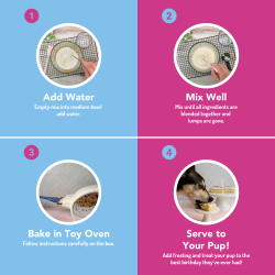 Puppy Cake Junior for Easy Bake Ovens - Birthday Cake Flavor 2 Refills - Cake, Icing, Sprinkles and Candles - JRBC