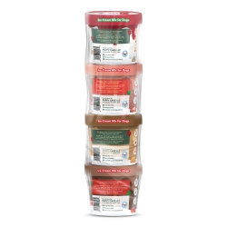 Puppy Scoops Christmas Sample Pack - 4 Holiday Themed Ice Cream Flavors - 8XMSPACK
