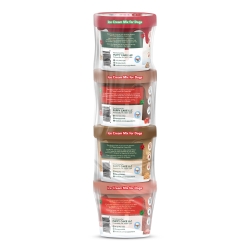 Puppy Scoops Christmas Sample Pack - 4 Holiday Themed Ice Cream Flavors - 8XMSPACK