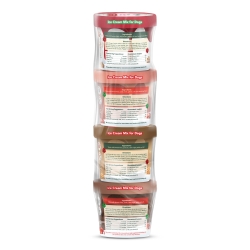 Puppy Scoops Christmas Sample Pack - 4 Holiday Themed Ice Cream Flavors - 8XMSPACK