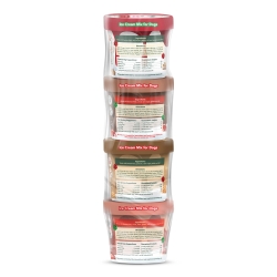 Puppy Scoops Christmas Sample Pack - 4 Holiday Themed Ice Cream Flavors - 8XMSPACK