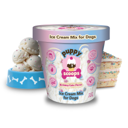 Puppy Scoops Ice Cream Mix - Birthday Cake with Pupfetti Sprinkles, Pint Size, 4.65 oz - PSBC
