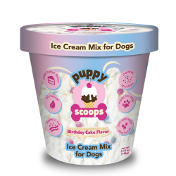 Puppy Scoops Ice Cream Mix - Birthday Cake with Pupfetti Sprinkles, Pint Size, 4.65 oz - PSBC