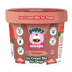 Puppy Scoops Ice Cream Mix - Christmas Dinner Roast Beef, Cup Size, 2.32 oz - 8PSCKRB