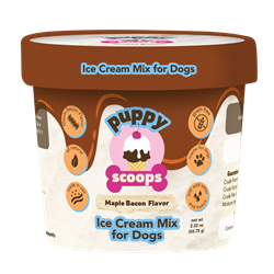 Puppy Scoops Ice Cream Mix - Maple Bacon, Cup Size, 2.32 oz Ice Cream for dog, DIY treats for dogs, Puppy Scoops, Maple Bacon Ice Cream for Dogs, Homemade Ice Cream for dogs, Healthy treats for dogs, Carob Puppy Scoops, Puppy Scoops, Real Ice for Dogs, healthy ice cream for dogs, frozen treats for dogs, dog treats, homemade treats for dogs, fun treats to make for your dog, 