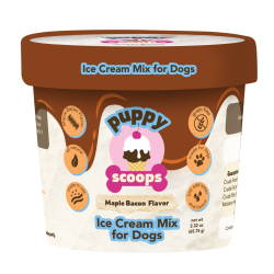 Puppy Scoops Ice Cream Mix - Maple Bacon, Cup Size, 2.32 oz Ice Cream for dog, DIY treats for dogs, Puppy Scoops, Maple Bacon Ice Cream for Dogs, Homemade Ice Cream for dogs, Healthy treats for dogs, Carob Puppy Scoops, Puppy Scoops, Real Ice for Dogs, healthy ice cream for dogs, frozen treats for dogs, dog treats, homemade treats for dogs, fun treats to make for your dog, 