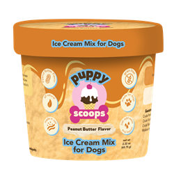 Puppy Scoops Ice Cream Mix - Peanut Butter, Cup Size, 2.32 oz Ice Cream for dog, DIY treats for dogs, Puppy Scoops, Peanut Butter Ice Cream for Dogs, Homemade Ice Cream for dogs, Healthy treats for dogs, Peanut Butter Puppy Scoops, Puppy Scoops, Real Ice for Dogs, healthy ice cream for dogs, frozen treats for dogs, dog treats, homemade treats for dogs, fun treats to make for your dog, 