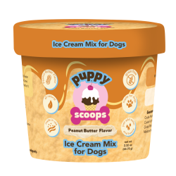 Puppy Scoops Ice Cream Mix - Peanut Butter, Cup Size, 2.32 oz Ice Cream for dog, DIY treats for dogs, Puppy Scoops, Peanut Butter Ice Cream for Dogs, Homemade Ice Cream for dogs, Healthy treats for dogs, Peanut Butter Puppy Scoops, Puppy Scoops, Real Ice for Dogs, healthy ice cream for dogs, frozen treats for dogs, dog treats, homemade treats for dogs, fun treats to make for your dog, 