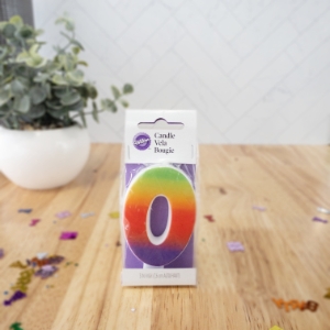 Rainbow Birthday Candle 3 in.