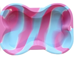 Small Cake Pan Pink and Blue Swirl- Dog Bone Silicone - SMPANTRI