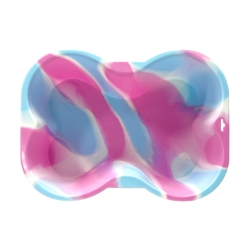 Small Cake Pan Pink and Blue Swirl- Dog Bone Silicone 