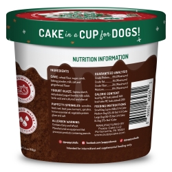 Cuppy Cake - Microwave Cake in A Cup for Dogs - Gingerbread Flavor with Christmas Pupfetti Sprinkles - CCGB