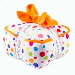 Plush Gift Box- Rainbow Polka Dots 
